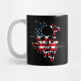 skull, bandanas, american, usa, flag Mug